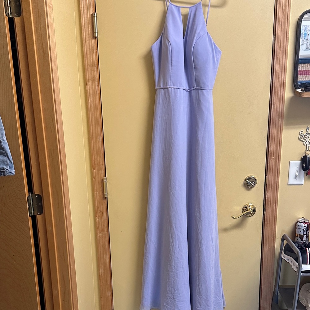 Elegant Lavender Backless Dress